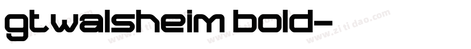 gtwalsheim bold字体转换